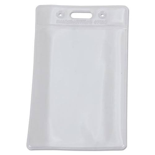 Image of SICURIX® Sicurix Badge Holder, Vertical, 2.75 X 4.13, Clear, 12/pack