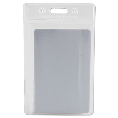 Image of SICURIX® Sicurix Badge Holder, Vertical, 2.75 X 4.13, Clear, 12/pack