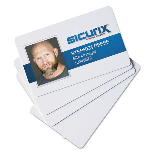 Image of SICURIX® Sicurix Blank Id Card, 2 1/8 X 3 3/8, White, 100/pack