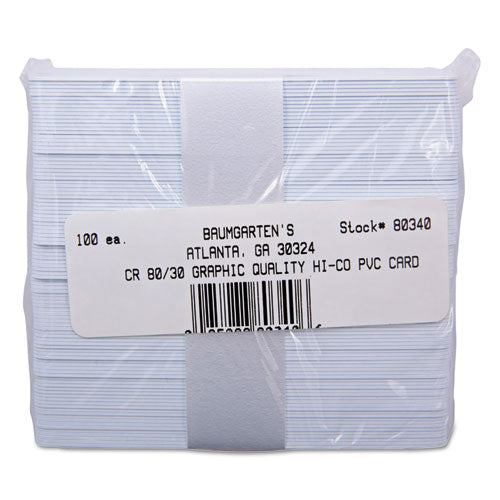 Image of SICURIX® Sicurix Blank Id Card With Magnetic Strip, 2 1/8 X 3 3/8, White, 100/pack