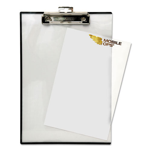 Image of Mobile OPS® Quick Reference Clipboard, 0.5" Clip Capacity, Holds 8.5 x 11 Sheets, Clear