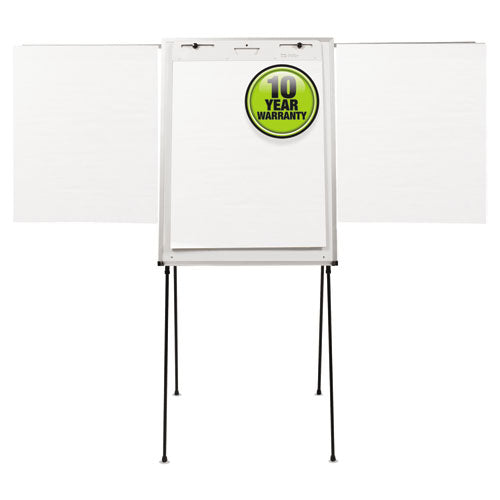 Image of Quartet® Dry Erase Steel Easel, 29" x 40", White Surface, Satin Aluminum Frame
