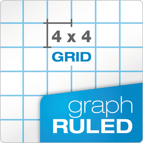 Image of Ampad® Quad Double Sheet Pad, Quadrille Rule (4 Sq/in), 100 White 8.5 X 11.75 Sheets