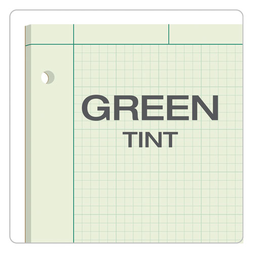 Image of TOPS Engineering Computation Pads, Cross-Section Quadrille Rule (5 Sq/in, 1 Sq/in), Green Cover, 100 Green-Tint 8.5 X 11 Sheets