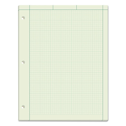 Image of TOPS Engineering Computation Pads, Cross-Section Quadrille Rule (5 Sq/in, 1 Sq/in), Green Cover, 100 Green-Tint 8.5 X 11 Sheets
