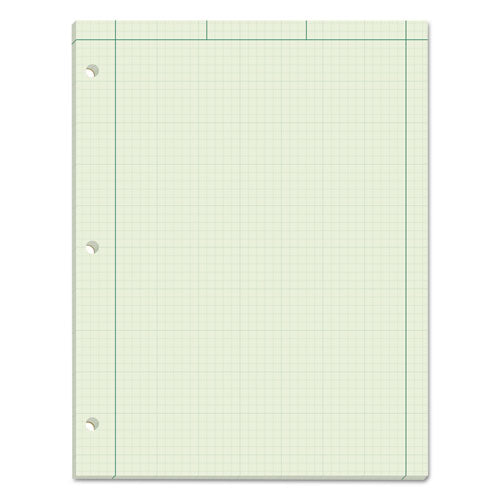 Image of TOPS Engineering Computation Pads, Cross-Section Quad Rule (5 Sq/in, 1 Sq/in), Black/green Cover, 100 Green-Tint 8.5 X 11 Sheets