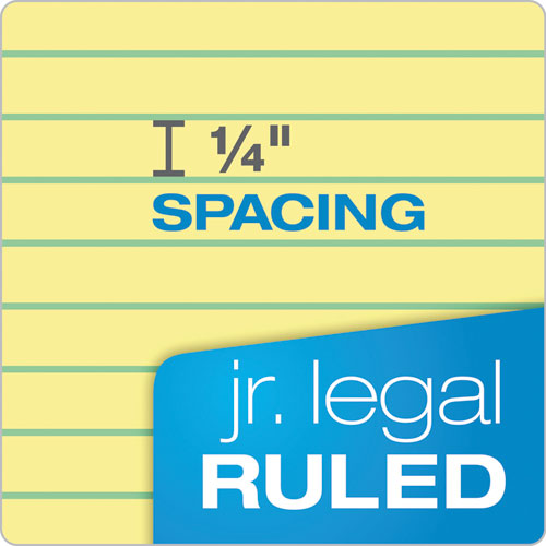 Image of TOPS Docket Ruled Perforated Pads, Narrow Rule, 50 Canary-Yellow 5 X 8 Sheets, 12/pack