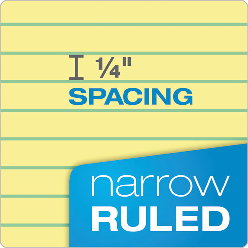 Image of Ampad® Gold Fibre Quality Writing Pads, Narrow Rule, 50 Canary-Yellow 8.5 X 11.75 Sheets, Dozen