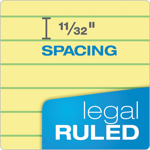Image of Ampad® Gold Fibre Quality Writing Pads, Wide/legal Rule, 50 Canary-Yellow 8.5 X 14 Sheets, Dozen