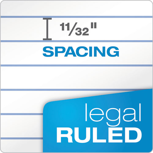 Image of Ampad® Double Sheet Pads, Wide/legal Rule, 100 White 8.5 X 11.75 Sheets