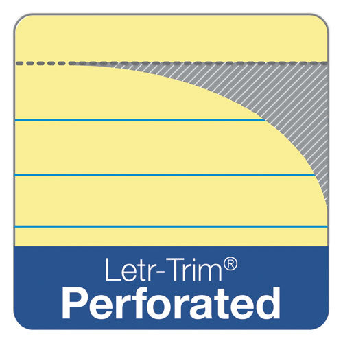 Image of TOPS Docket Gold Ruled Perforated Pads, Narrow Rule, 50 Canary-Yellow 5 X 8 Sheets, 12/pack