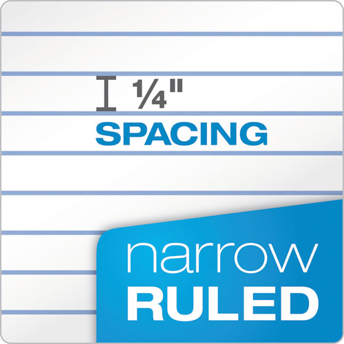 Image of Ampad® Double Sheet Pads, Narrow Rule, 100 White 8.5 X 11.75 Sheets