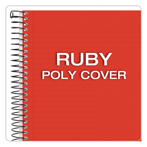 Image of TOPS Color Notebooks, 1-Subject, Narrow Rule, Ruby Red Cover, (100) 8.5 x 5.5 White Sheets