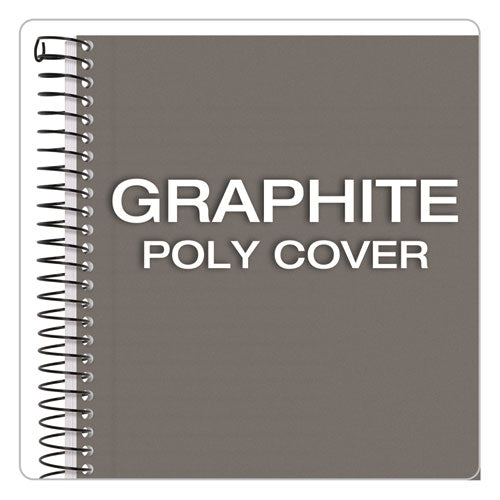 Image of TOPS Color Notebooks, 1-Subject, Narrow Rule, Graphite Cover, (100) 8.5 x 5.5 White Sheets