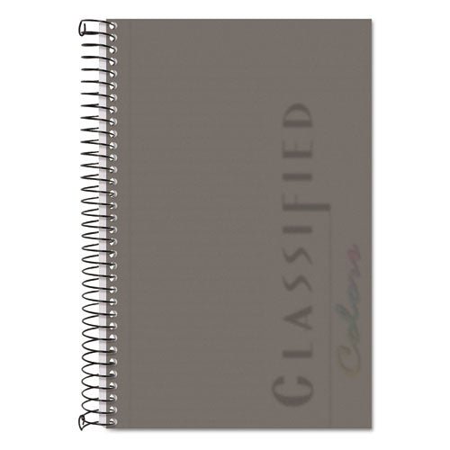 Image of TOPS Color Notebooks, 1-Subject, Narrow Rule, Graphite Cover, (100) 8.5 x 5.5 White Sheets