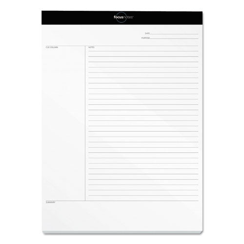 Image of TOPS Focusnotes Legal Pad, Meeting-Minutes/notes Format, 50 White 8.5 X 11.75 Sheets
