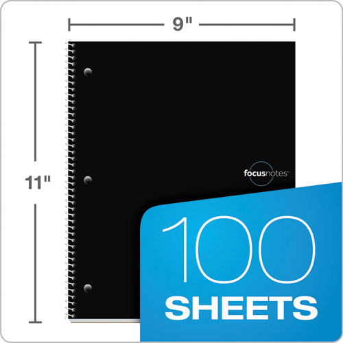 Image of TOPS FocusNotes Notebook, 1-Subject, Lecture/Cornell Rule, Blue Cover, (100) 11 x 9 Sheets