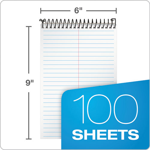 Image of TOPS Docket Gold Steno Pads, Gregg Rule, Frosted White Cover, 100 White (Heavyweight 20 lb Bond) 6 x 9 Sheets