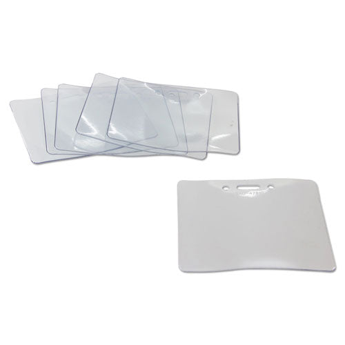 Image of SICURIX® Sicurix Proximity Badge Holder, Horizontal, 4w X 3h, Clear, 50/pack