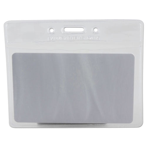 Image of SICURIX® Sicurix Vinyl Badge Holder, 4 X 3, Clear, 50/pack