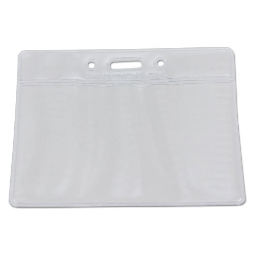 Image of SICURIX® Sicurix Vinyl Badge Holder, 4 X 3, Clear, 50/pack