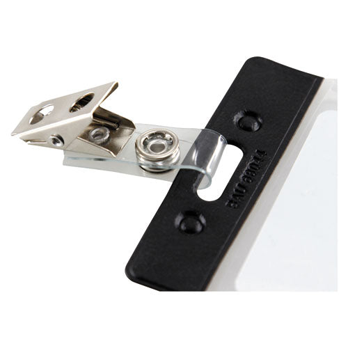 Image of SICURIX® Sicurix Id Strap Clips, 0.38" X 2.75", Clear, 25/pack