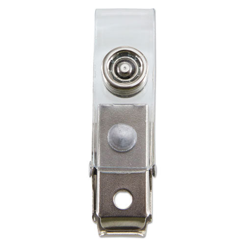 Image of SICURIX® Sicurix Id Strap Clips, 0.38" X 2.75", Clear, 25/pack