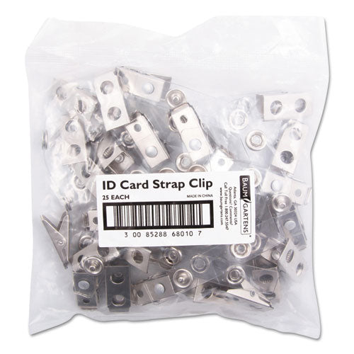 Image of SICURIX® Sicurix Id Strap Clips, 0.38" X 2.75", Clear, 25/pack