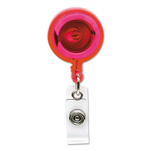 Image of SICURIX® ID Slide-Style Belt Clip Card Reels, 30" Extension, Blue/Purple/Red/Translucent, 4/Pack