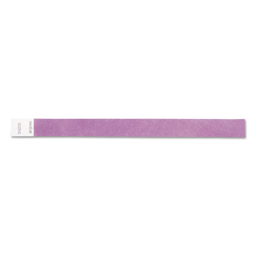 Image of SICURIX® Security Wristbands, Sequentially Numbered, 10" x 0.75", Purple, 100/Pack