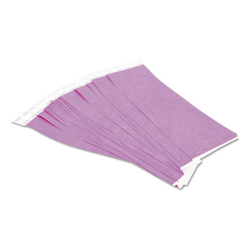 Image of SICURIX® Security Wristbands, Sequentially Numbered, 10" x 0.75", Purple, 100/Pack
