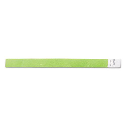 Image of SICURIX® Security Wristbands, Sequentially Numbered, 10" x 0.75", Green, 100/Pack