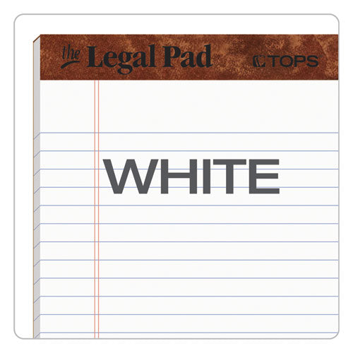 Image of TOPS The Legal Pad Ruled Perforated Pads, Wide/legal Rule, 50 White 8.5 X 14 Sheets, Dozen