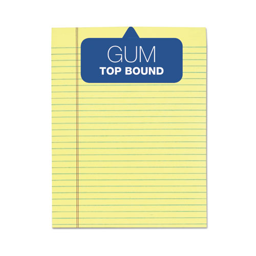 Image of TOPS The Legal Pad Glue Top Pads, Wide/legal Rule, 50 Canary-Yellow 8.5 X 11 Sheets, 12/pack