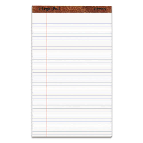 Image of TOPS The Legal Pad Ruled Perforated Pads, Wide/legal Rule, 50 White 8.5 X 14 Sheets, Dozen