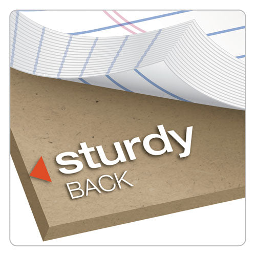 Image of TOPS The Legal Pad Plus Ruled Perforated Pads With 40 Pt. Back, Narrow Rule, 50 White 5 X 8 Sheets, Dozen