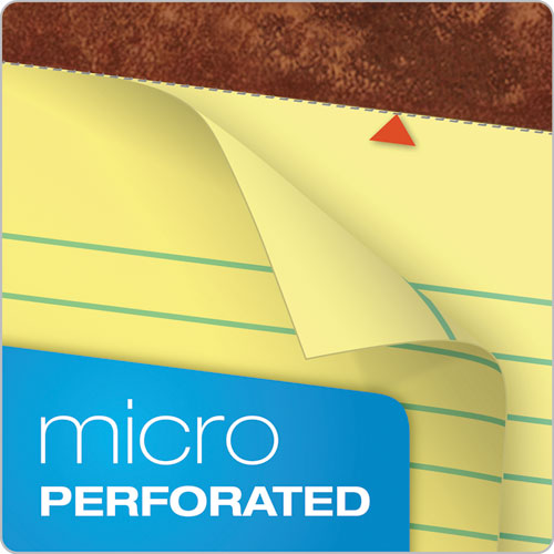 Image of TOPS The Legal Pad Ruled Perforated Pads, Top 2-Hole Punch, Wide/Legal Rule, 50 Canary-Yellow 8.5 x 11.75 Sheets, Dozen