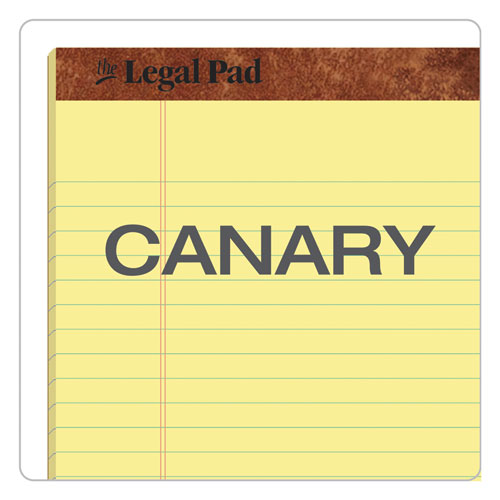 Image of TOPS The Legal Pad Ruled Perforated Pads, Wide/legal Rule, 50 Canary-Yellow 8.5 X 11 Sheets, 3/pack