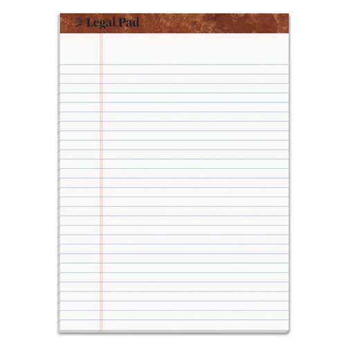 Image of TOPS The Legal Pad Ruled Perforated Pads, Wide/legal Rule, 50 White 8.5 X 11.75 Sheets