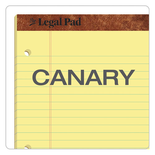 Image of TOPS The Legal Pad Ruled Perforated Pads, Wide/legal Rule, 50 Canary-Yellow 8.5 X 11.75 Sheets, Dozen