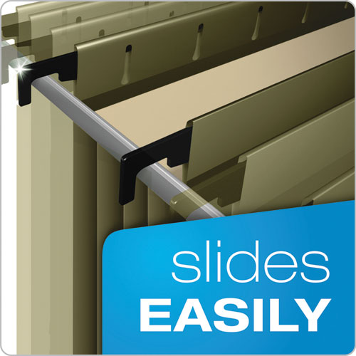 Image of Pendaflex® SureHook Hanging Pocket File, Letter Size, 1/5-Cut Tabs, Standard Green, 4/Pack