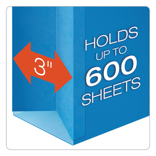 Image of Pendaflex® SureHook Reinforced Extra-Capacity Hanging Box File, 1 Section, 3" Capacity, Letter Size, 1/5-Cut Tabs, Blue, 25/Box