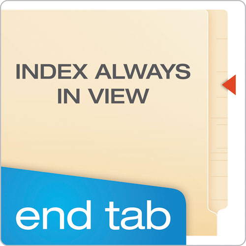 Image of Pendaflex® SmartShield End Tab Fastener Folders, 2 Fasteners, Letter Size, Manila Exterior, 50/Box