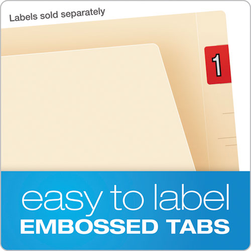 Image of Pendaflex® SmartShield End Tab Fastener Folders, 2 Fasteners, Letter Size, Manila Exterior, 50/Box