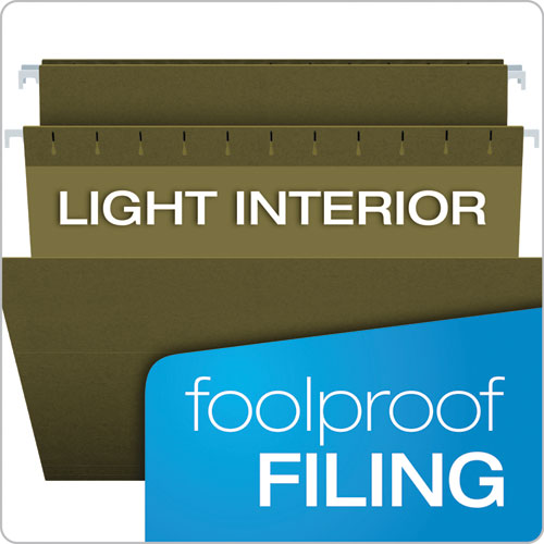 Image of Pendaflex® Standard Green Hanging Folders, Legal Size, Straight Tabs, Standard Green, 25/Box