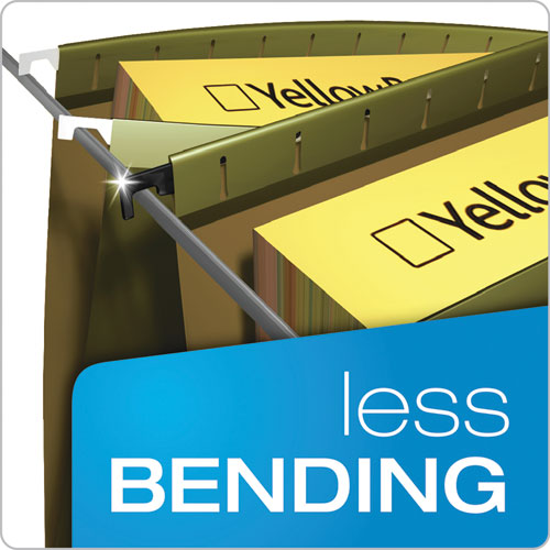Image of Pendaflex® SureHook Hanging Folders, Legal Size, 1/5-Cut Tabs, Standard Green, 20/Box