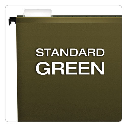 Image of Pendaflex® SureHook Hanging Folders, Legal Size, 1/5-Cut Tabs, Standard Green, 20/Box