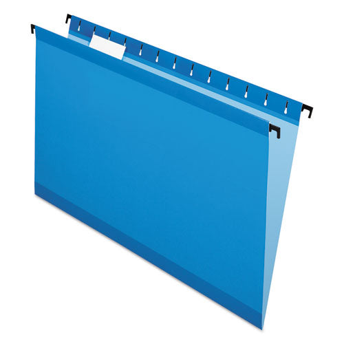 Image of Pendaflex® SureHook Hanging Folders, Legal Size, 1/5-Cut Tabs, Blue, 20/Box