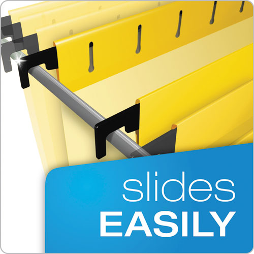 Image of Pendaflex® SureHook Hanging Folders, Legal Size, 1/5-Cut Tabs, Yellow, 20/Box