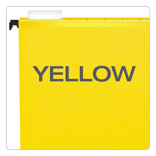 Image of Pendaflex® SureHook Hanging Folders, Legal Size, 1/5-Cut Tabs, Yellow, 20/Box